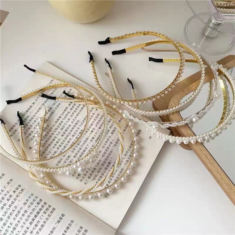 Wholesale Pearl Bow Braided Headband